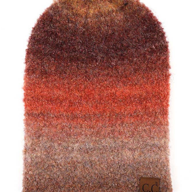 Hana - Wholesale Beanie - Dames - C.C Multi Color Ombre Mohair Manchet Beanie6