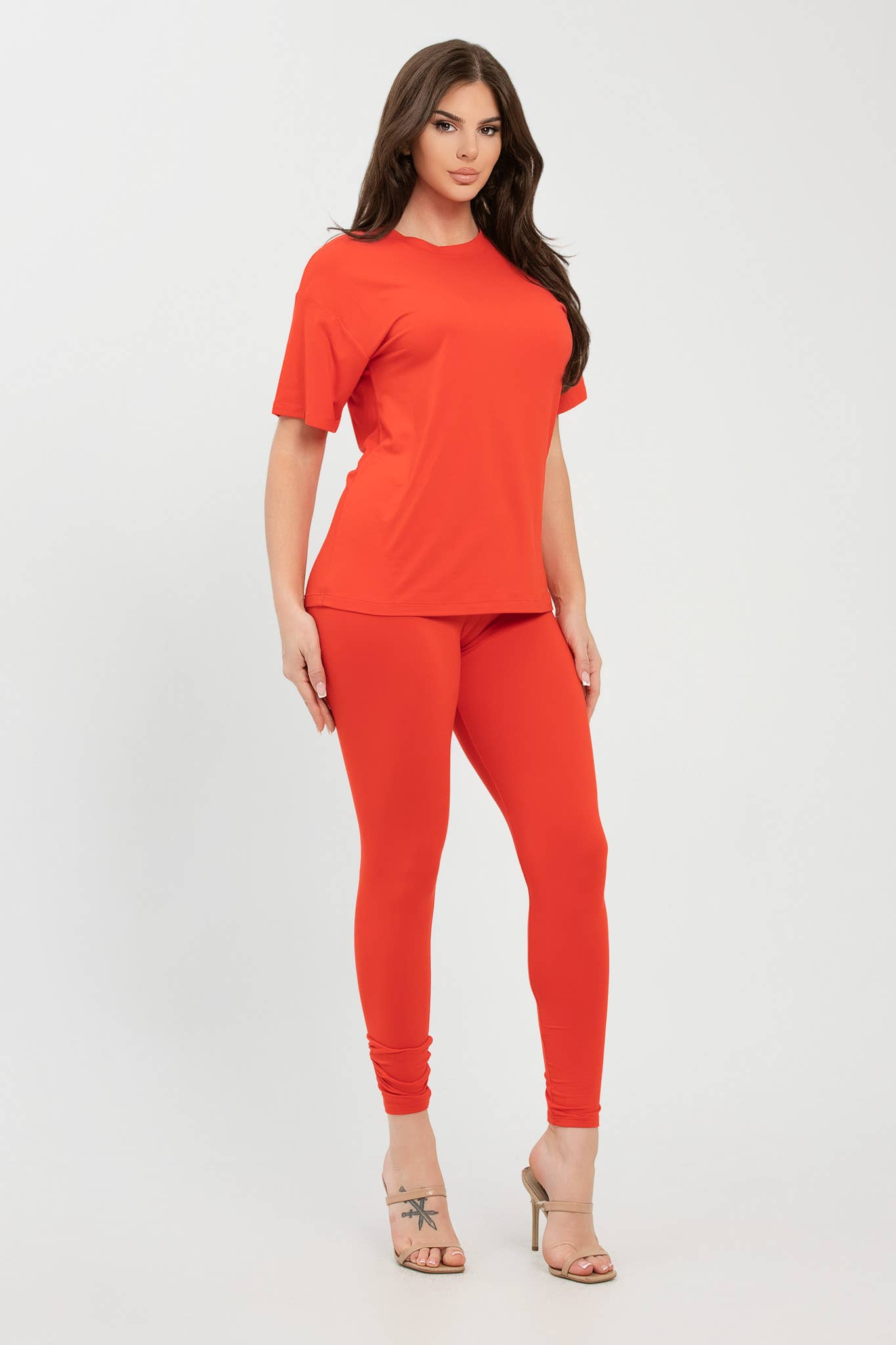 Julia by LoveJ – wholesale Set med topp och byxa – Dam – Set med borstad Dty rundhalsad topp och leggings26