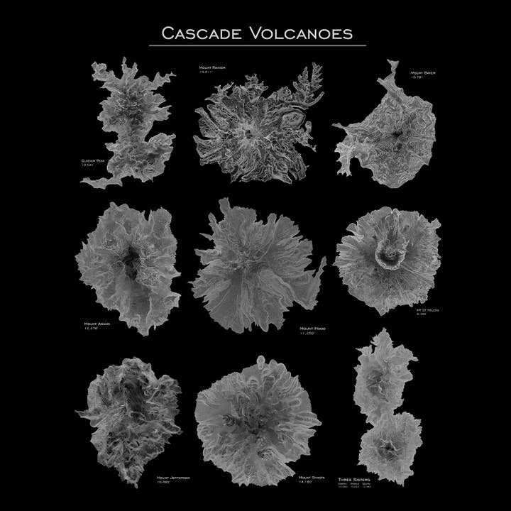 Cascade Mountain Range for wholesale by Map Your Adventure