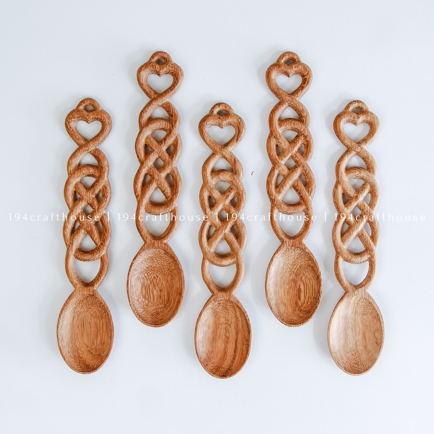 194 Craft House – wholesale Kitchen spoon – Welsh Love Spoon - Wooden Heart Spoon - Home Decor and Gifts7