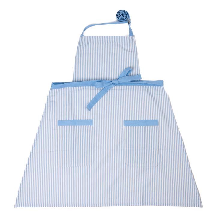 Tablier à rayures bleues pour la vente par Elyse Breanne Design
