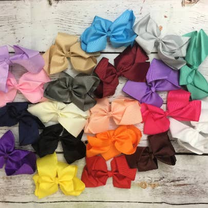 Ribbon 5'' Bow for DYI. Toddler Headbands, clip bows. for wholesale by Bea