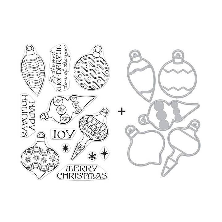 Hero Arts Holiday Ornaments Stamps & Dies Bundle for wholesale by Hero Arts + Spellbinders Wholesale