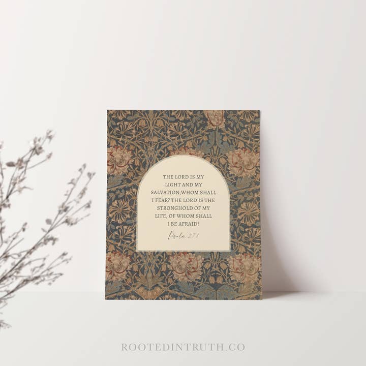 Rooted in Truth - Wholesale Art Print - Psalm 27 Christian Art Print, Canvas, Decor, Gift 1