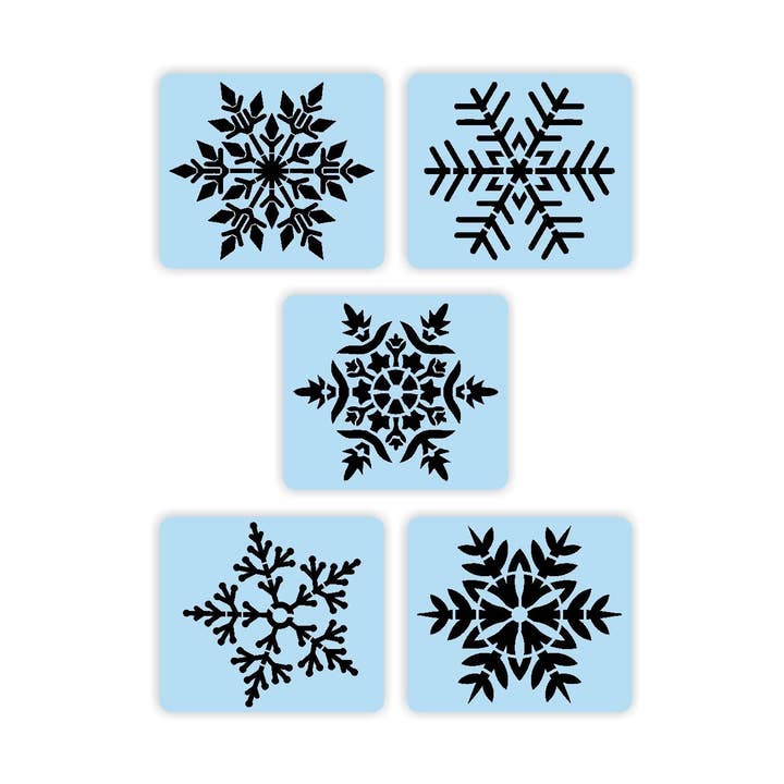 5 Snowflake Super Bundle Stencil for wholesale by Barn Star Painting
