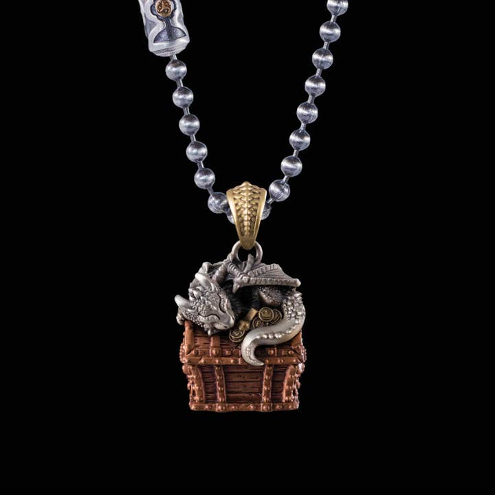 Coppertist.wu - Wholesale Individual Charm/Pendant - Dragon Treasure Chest Pendant5