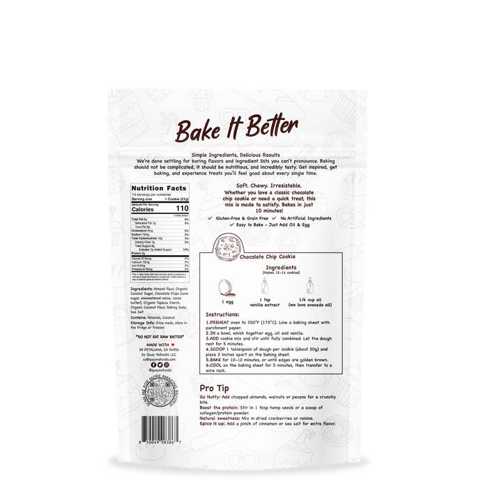 Quay Naturals - Wholesale Biscuit mix - Chocolate Chip Cookie Mix1
