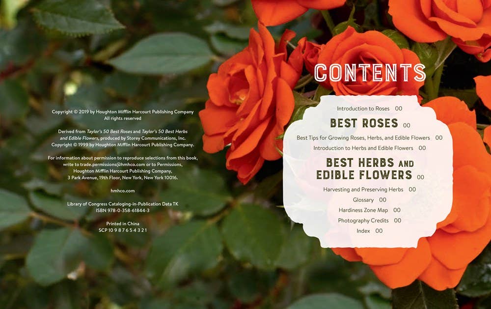 HarperCollins - Wholesale Home & Garden Book - Best Roses, Herbs, and Edible Flowers1