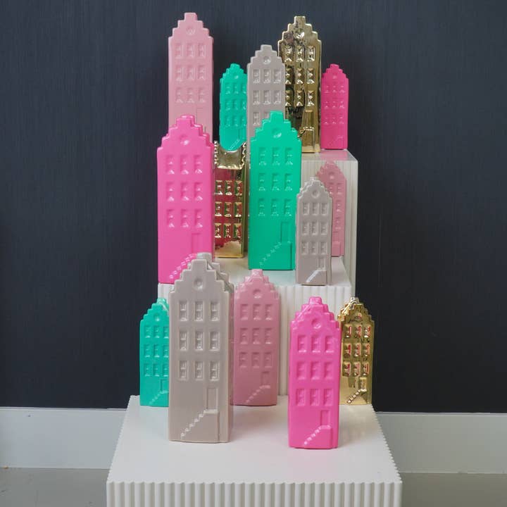 Housevitamin bv - Wholesale Vase - Flower Vase - House Vase - Ceramic - Light Pink -5x4,5x14,5 cm4