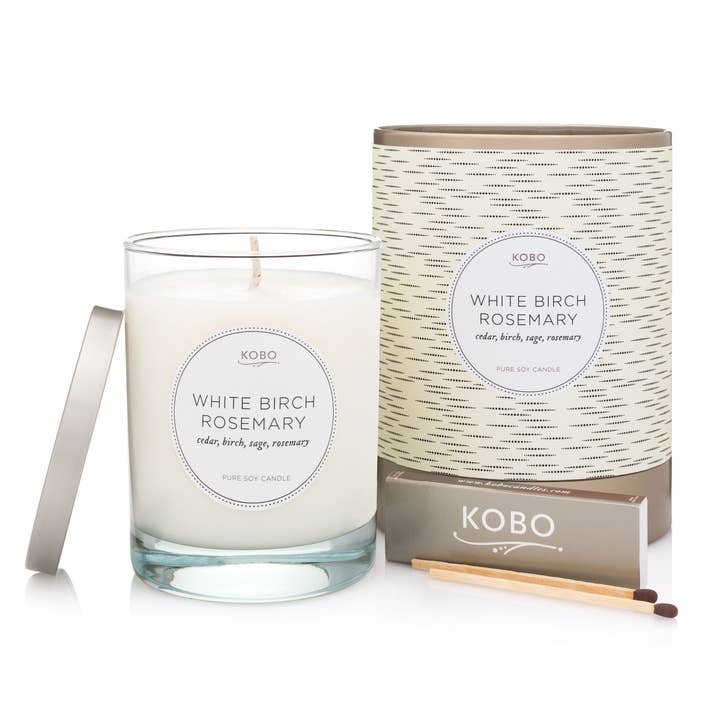 White Birch Rosemary Candle - 11oz. for wholesale by KOBO