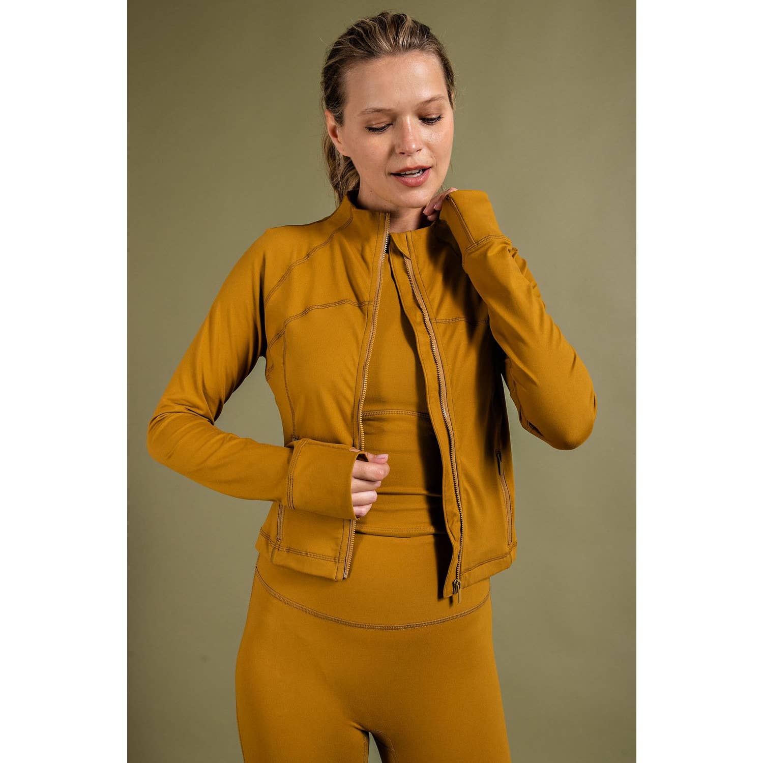 Rae Mode - Wholesale Athletic Jacket - Women's - BUTTER LONG SLEEVE CROP DEFINE JACKET1