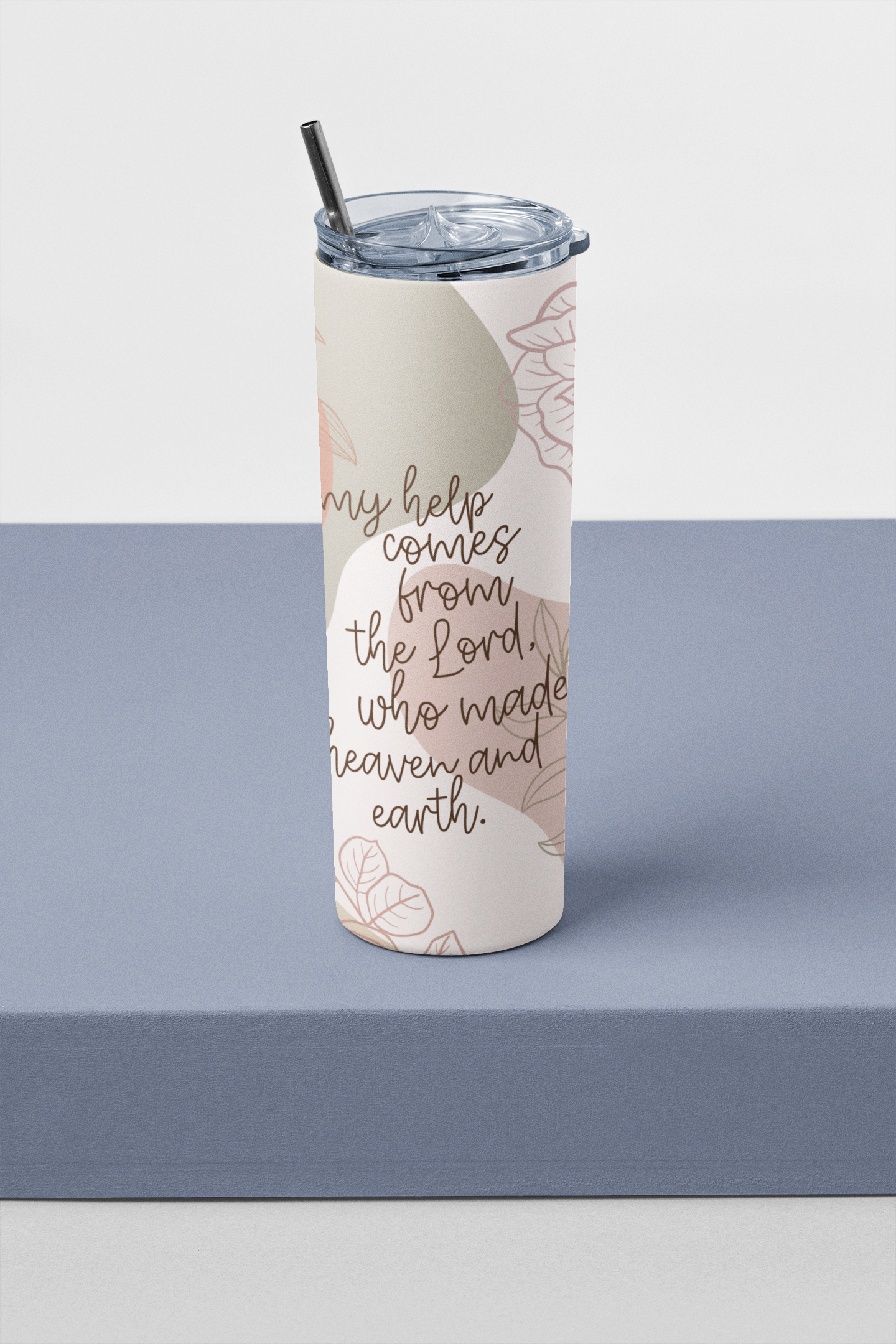 Faith & Life Christian Brands - Wholesale Insulated Mug/Tumbler - My Help Comes from the Lord Stainless Steel Skinny Tumbler B4