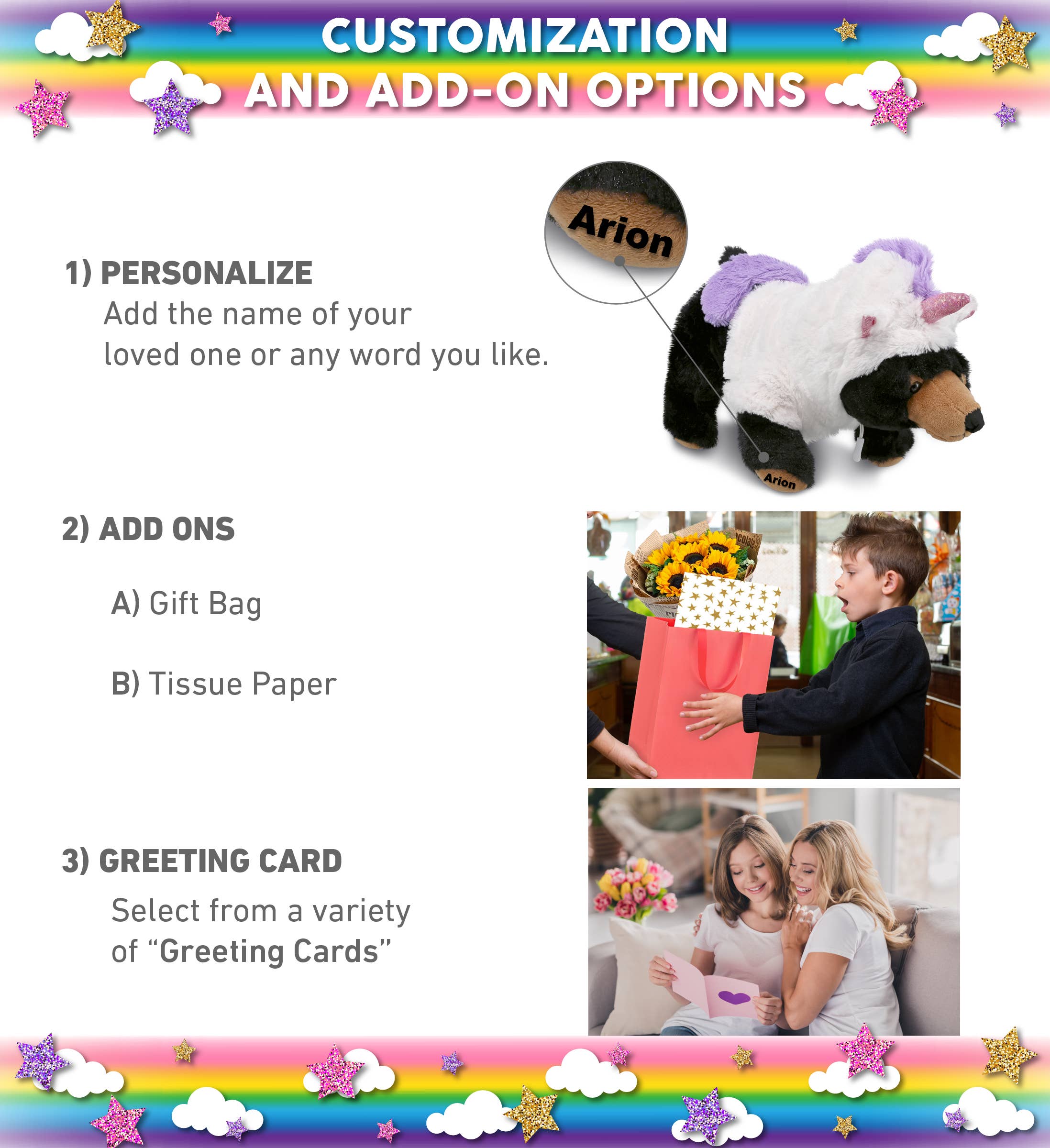 Cota Global – wholesale Stuffed/plush toy – Kids & baby – Plush Unicorn - Super Soft Plush - Wild Large Black Bear1