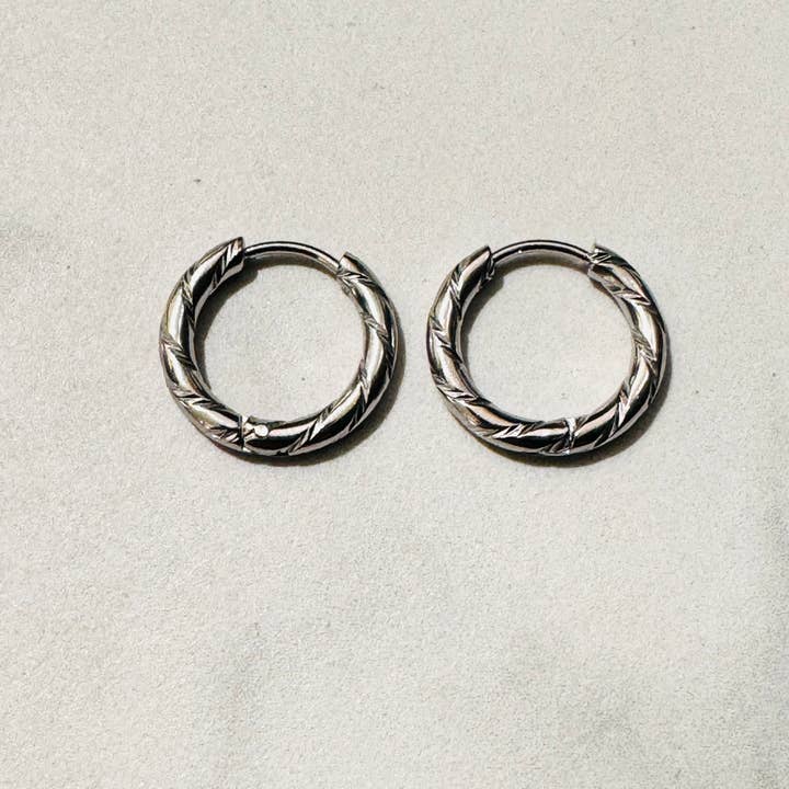 Cassette Barcelona - Wholesale Hoop Earrings - Ray Stainless Steel Hoop Earrings1
