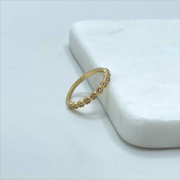DIJU Jewelry - Wholesale Multi-Stone Ring - 18k Gold Filled Cubic Zirconia Classic Ring Wholesale Jewelr5