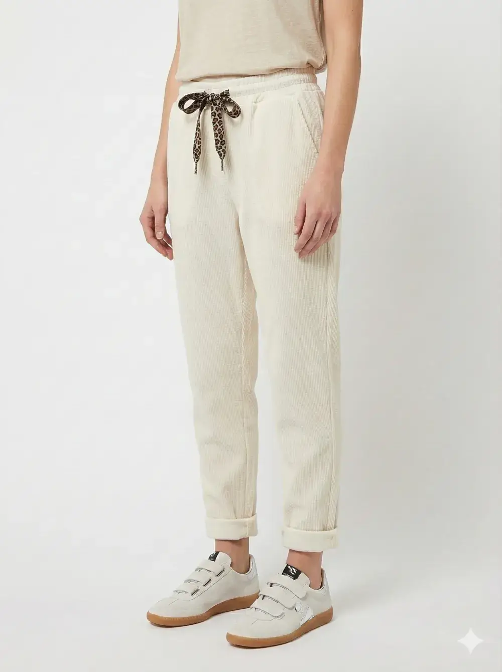 Mimi & Gogo - Vente Pantalon d'intérieur/de jogging – femme - Jogging en velours avec nœud à léopard @43710_JoNoeudLeo13