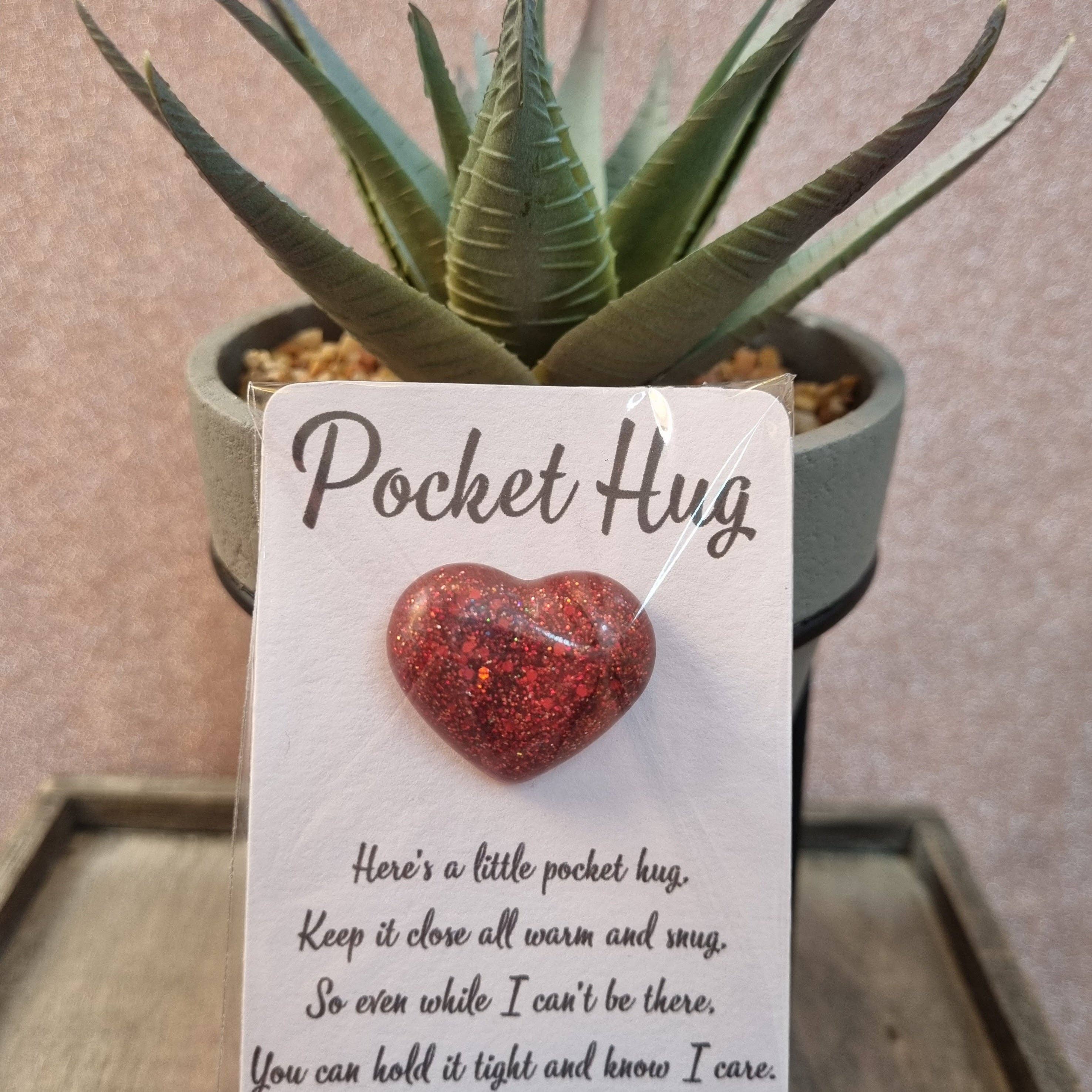 Aka Designs - Wholesale Keepsake Coin/Token - Pocket Hug – Resin Heart Ornament with Poem6