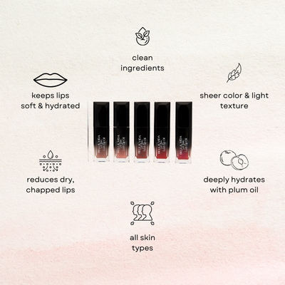 Bella Vida Santa Barbara - Vente Brillants à lèvres et gloss - Huile à Lèvres Luxuriante avec huile de Prune Française et Vitamine C THD16