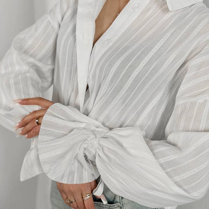 Marayn - Wholesale Button Down Shirt - Women's - French Chic Floral Blouse Autumns Elegant European Style6