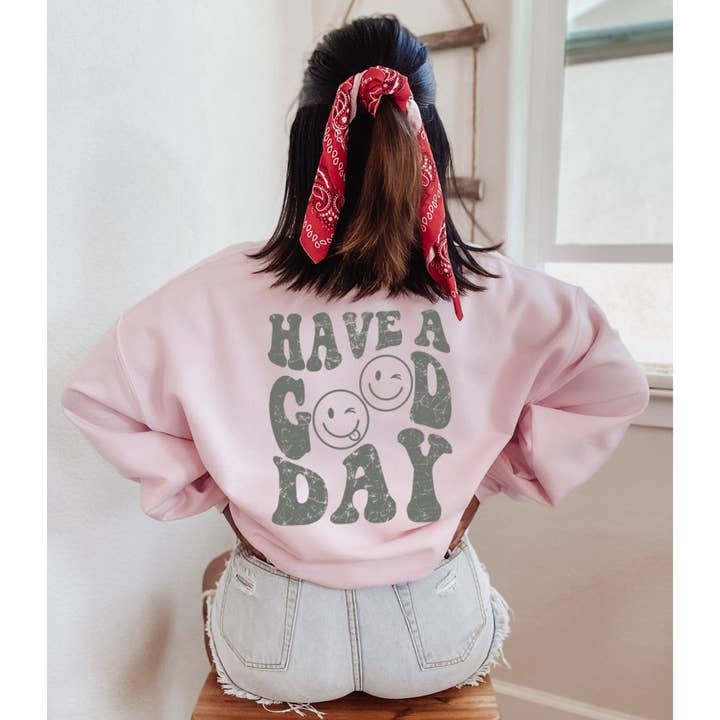 HAR EN GOD DAG Front Back Grafisk Unisex Fleece Pullover for engroshandel hos Shamaim