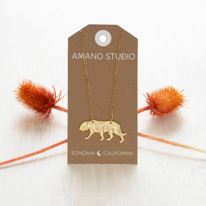 Amano Studio - Wholesale Pendant/Charm Necklace - Tiger Necklace