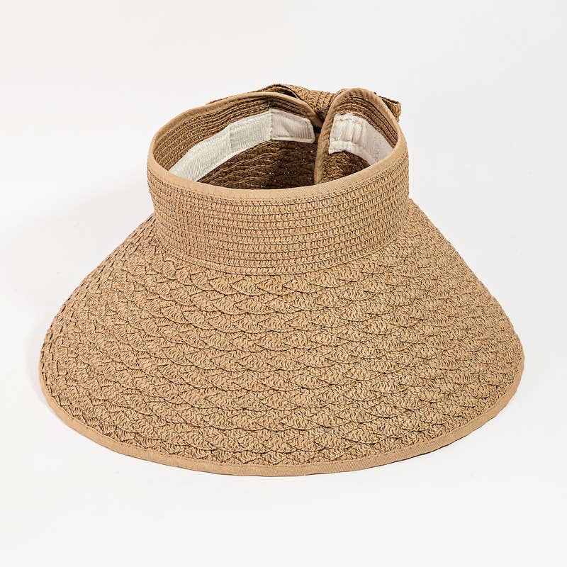 Collections by Fame Accessories - Wholesale Visor - Women's - Summer Straw Visor Sun Hat7