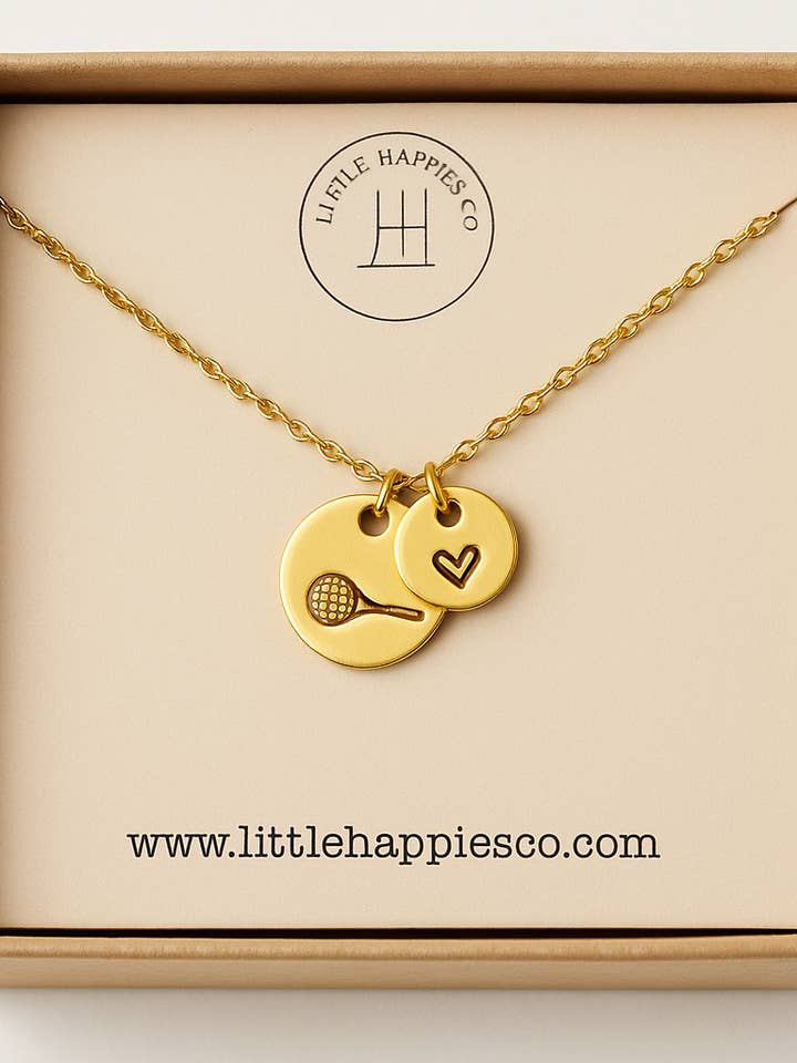 Tennis Gifts for Girls, Tennis Team Gifts, Tennis Necklace for wholesale by Little Happies Co