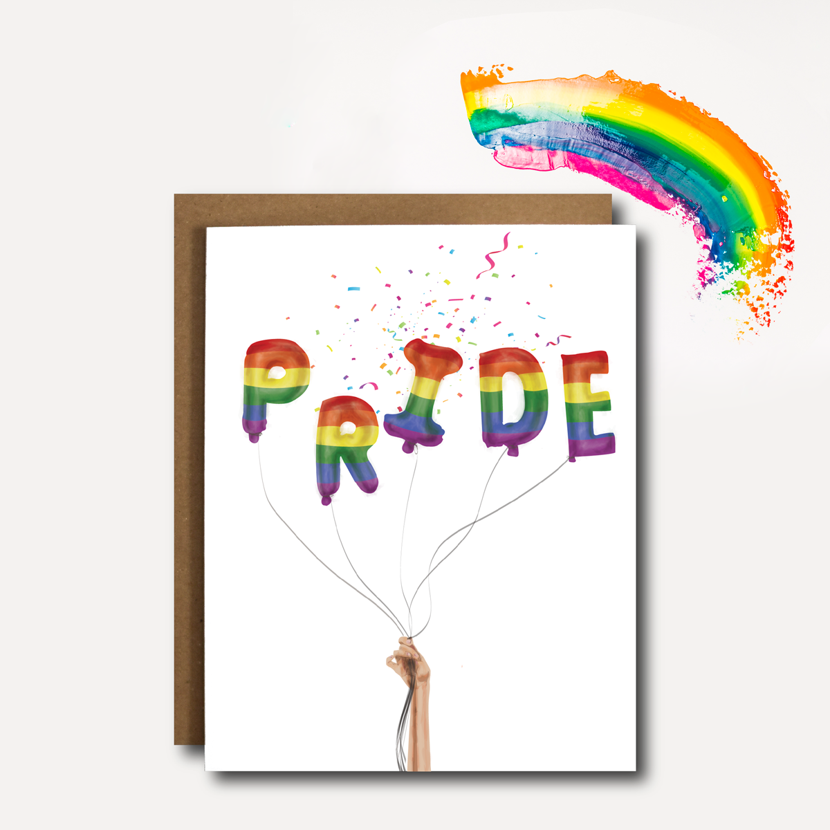 The Card Bureau - Wholesale Love Card - Pride Balloons  LGBTQ Card1