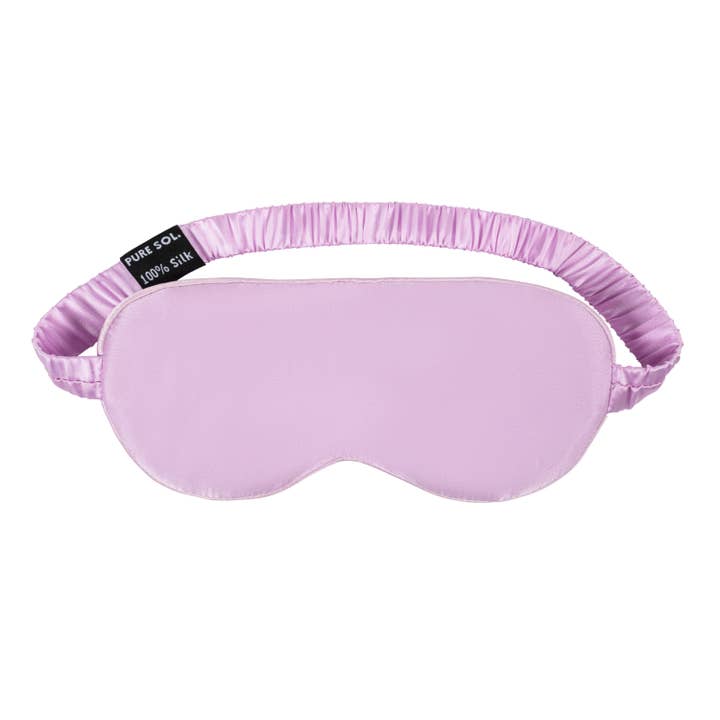 PURE SOL. - Wholesale Sleep/Eye Mask - Blissful Sleep Mulberry Silk Eye Sleep Eye Mask - Lilac