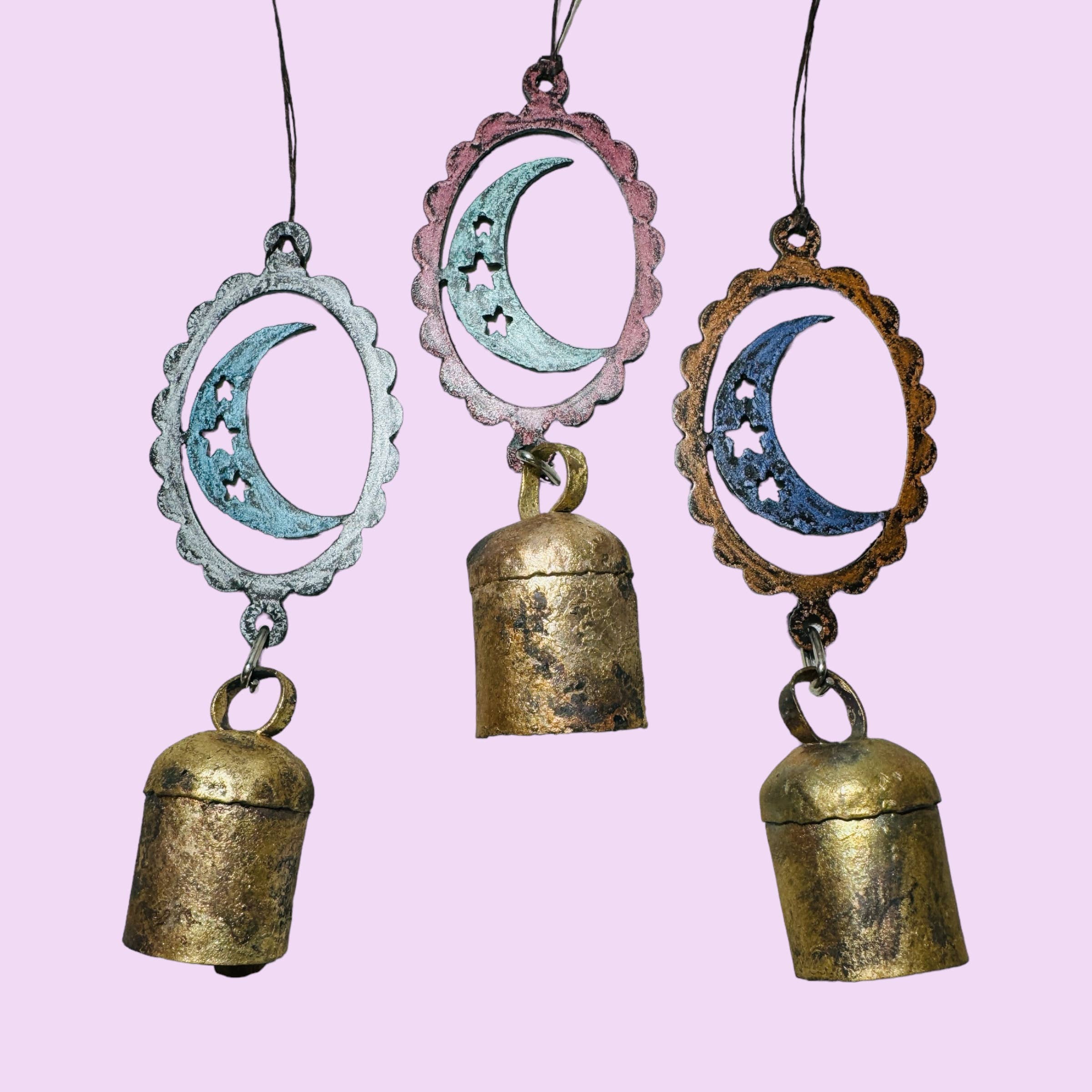 Whimsies - Wholesale Ornament - Maanornament met windgong – schattig cadeau voor tuin en auto9