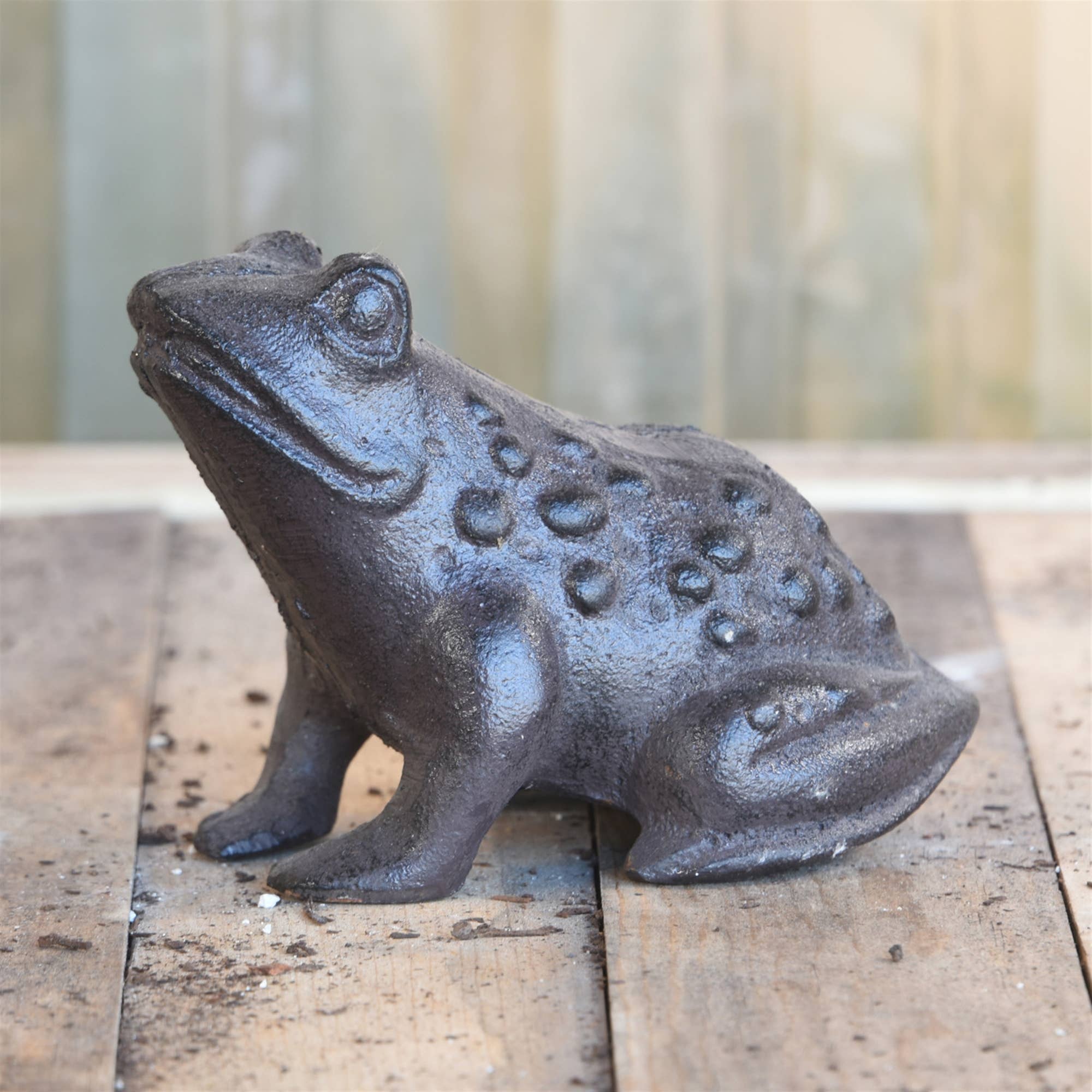 HomArt - Wholesale Decorative Figurine - Garden Frog, Cast Iron - Brown2