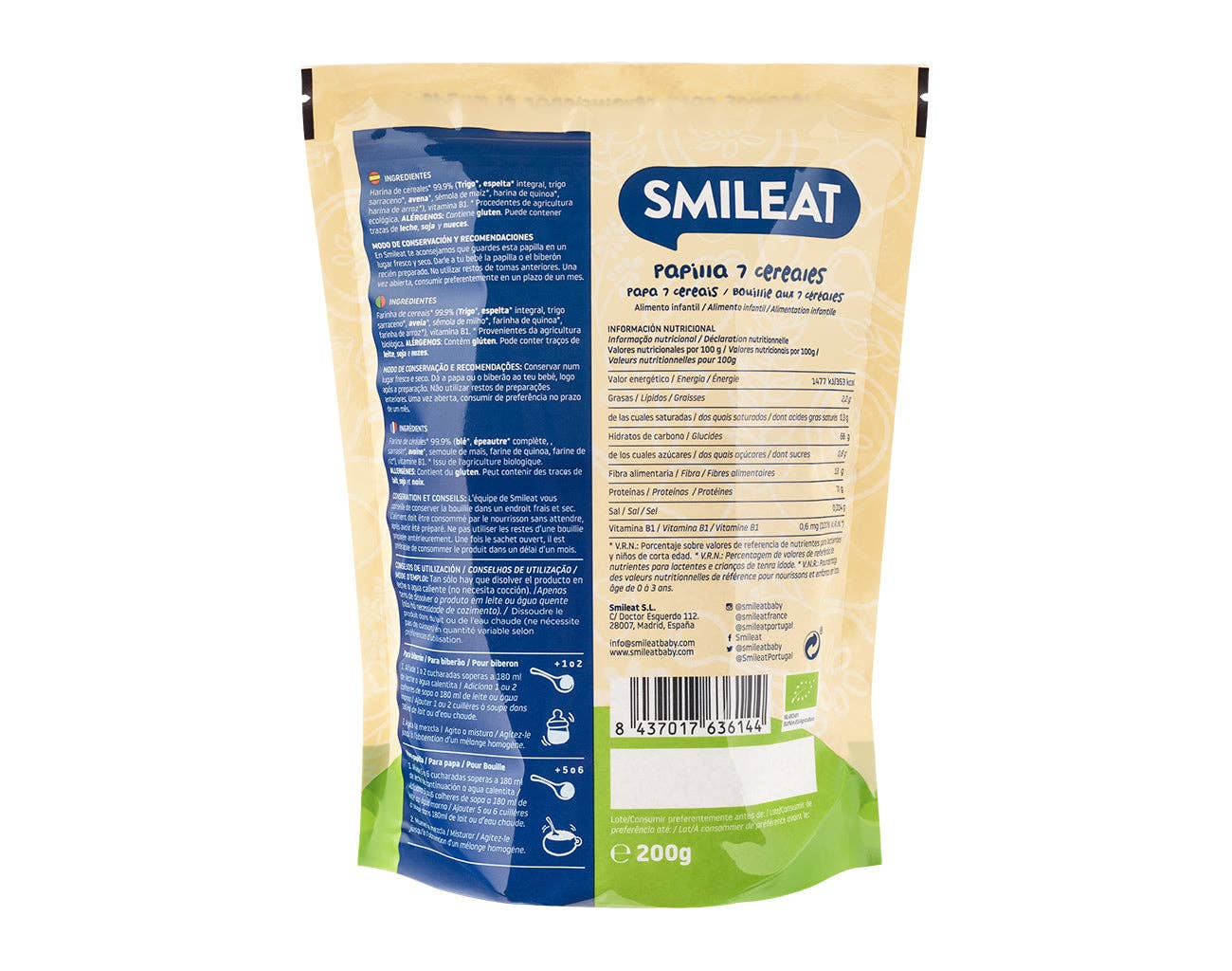 Smileat - Wholesale Baby Food - Organic 7 Cereal Porridge1