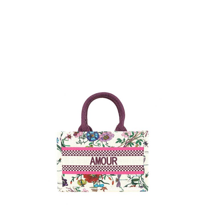 anbfashion - Wholesale Tote Bag - Women's - AMOUR FLOWER OBLIQUE BOOK SMALL TOTE BAG 22422