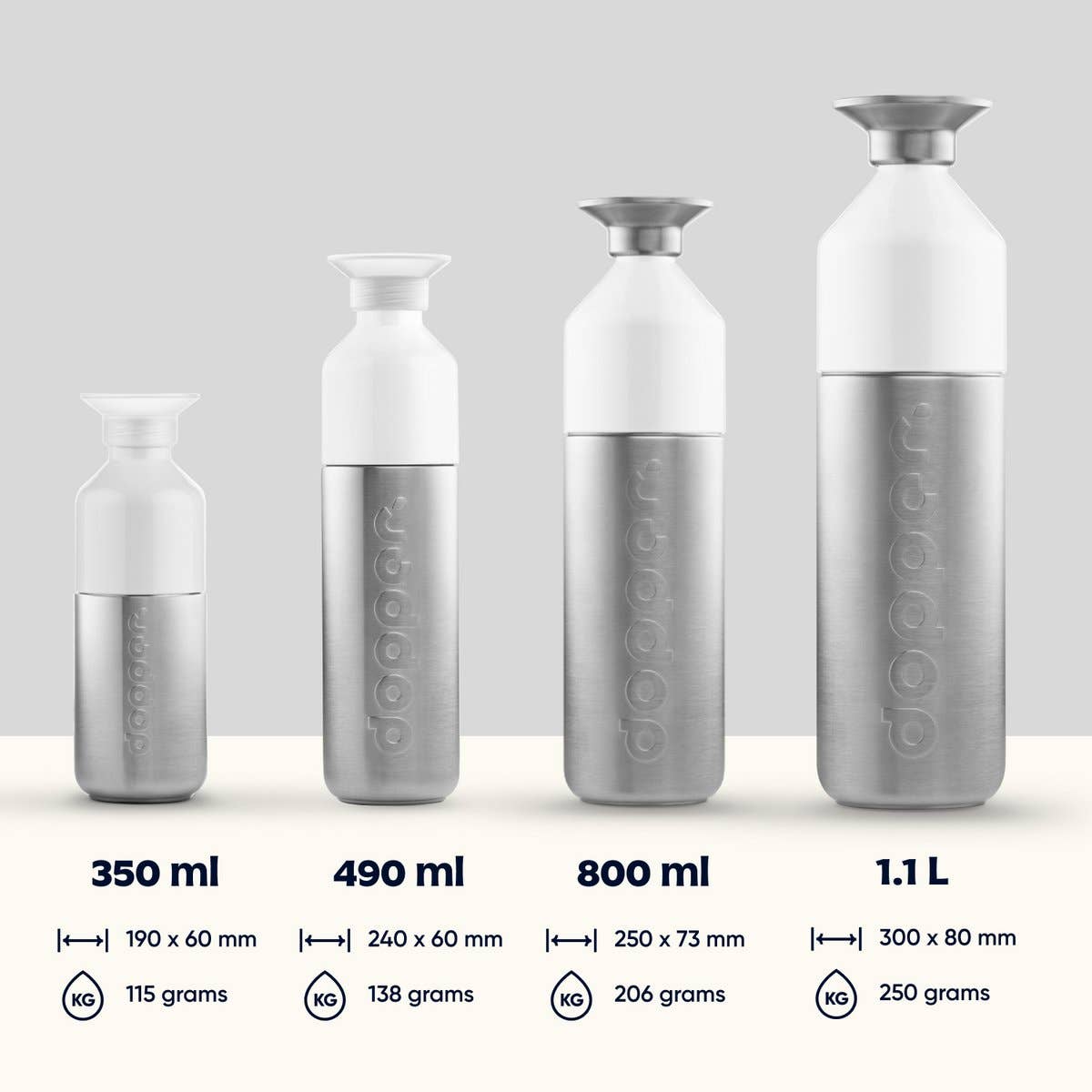 Dopper - Wholesale Water Bottle - Dopper Steel Reusable Water Bottle 1.1L1