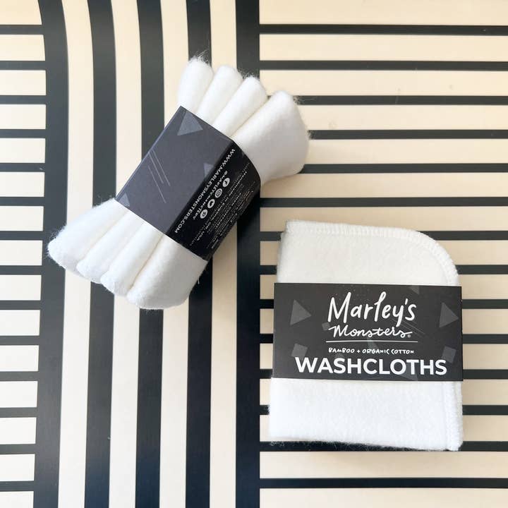 Toallitas de bambú: paquete de 4 unidades, caja de 6 para venta al por mayor de Marley's Monsters
