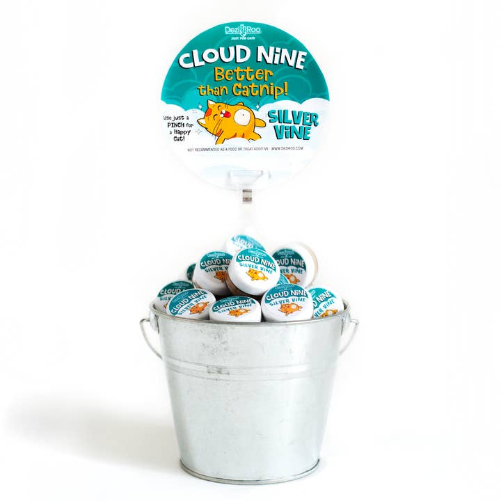 Dezi & Roo - Wholesale Pet Toy - Cat - Cloud Nine Silver Vine - Bucket of Sampler Pots - 20 count