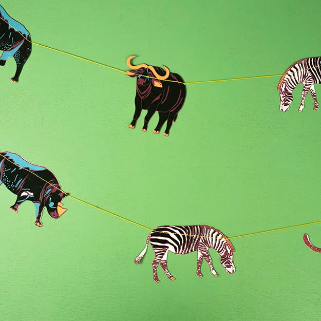 East End Press – wholesale Bunting/garland – UK/EU: Safari Animals Sewn Garland3