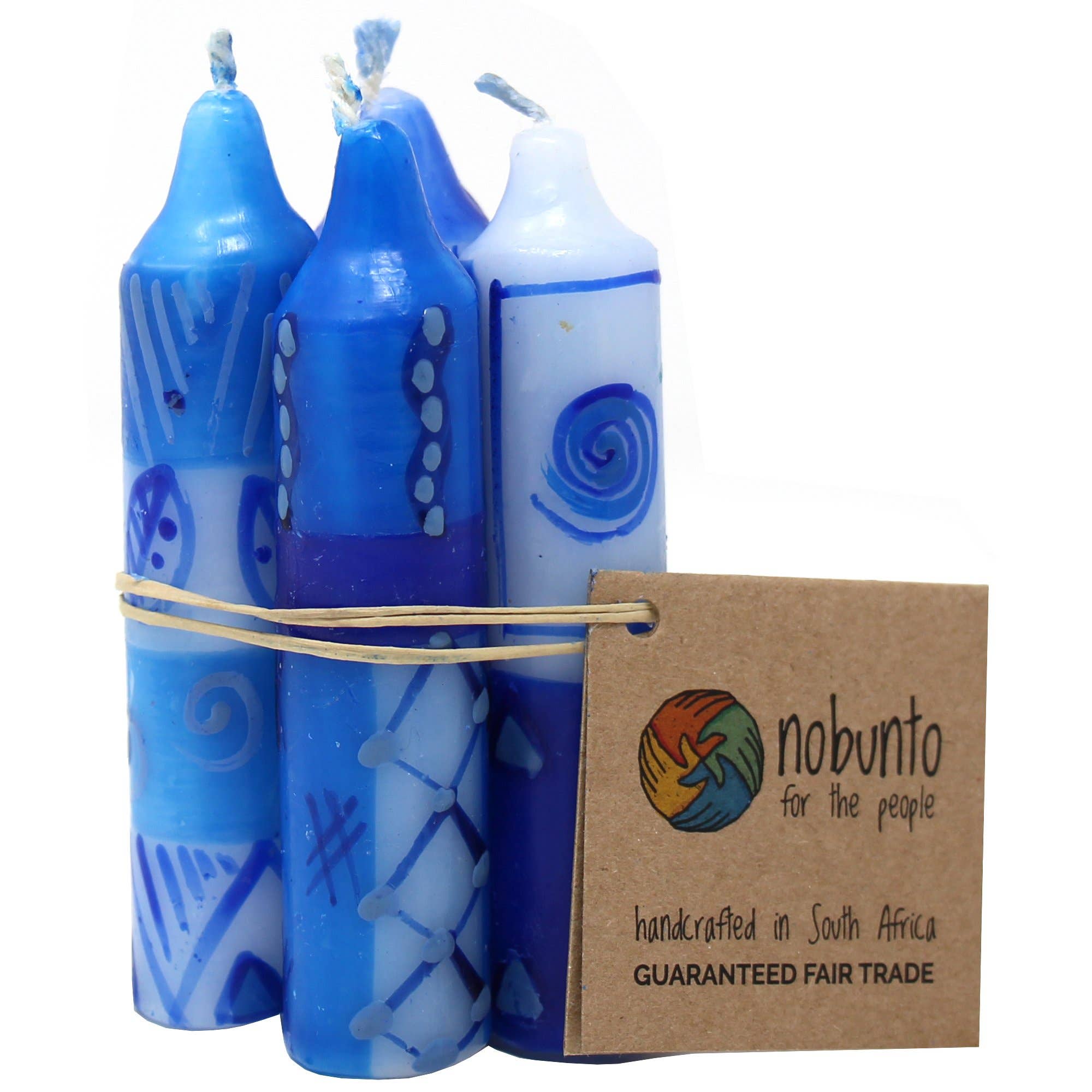 Global Crafts - Wholesale Tapered Candle/Candlestick - 5" Dinner or Shabbat Candles - Set of 4 Feruzi Design2