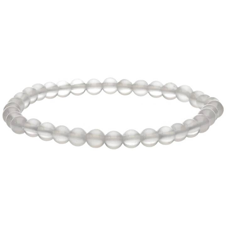 Children's White Agate Bracelet 4mm for wholesale by Vives de la Cortada S.L