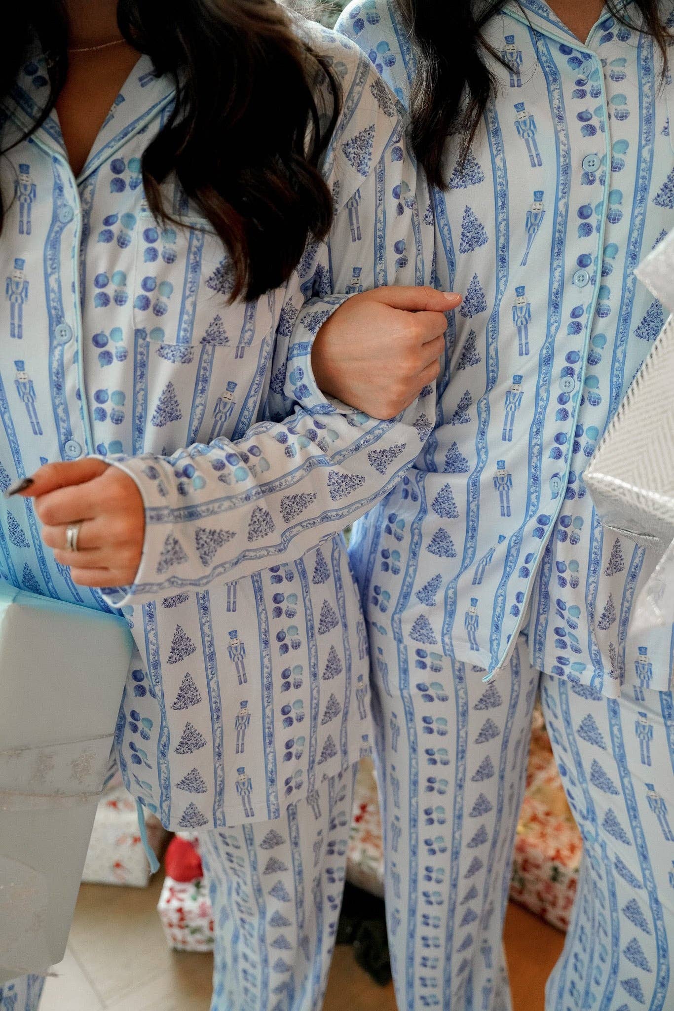 KENZKUSTOMZ - Wholesale Sleepwear Set - Women's - Blue Christmas - Long Pajama Set12