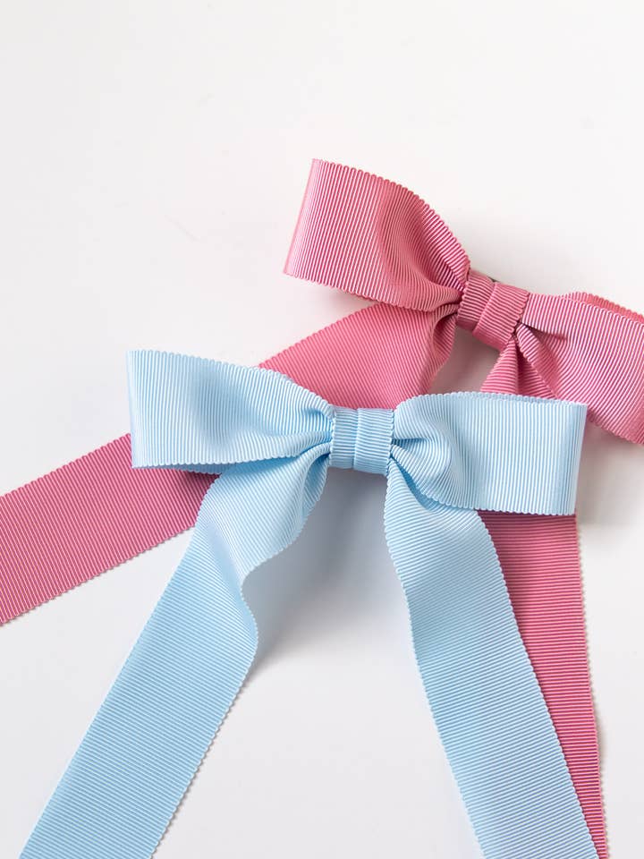 Medium Petersham Grosgrain Hair Bow Barrette | Florence Bow for wholesale by Grace & Grandeur