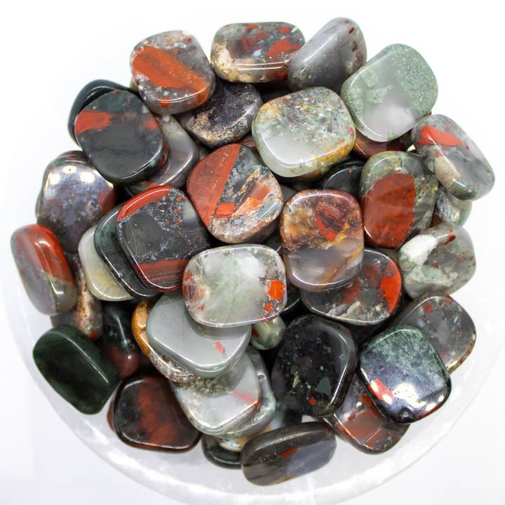 Bloodstone Smooth Small 1KG 2.2lbs for wholesale by Quasar Gems USA