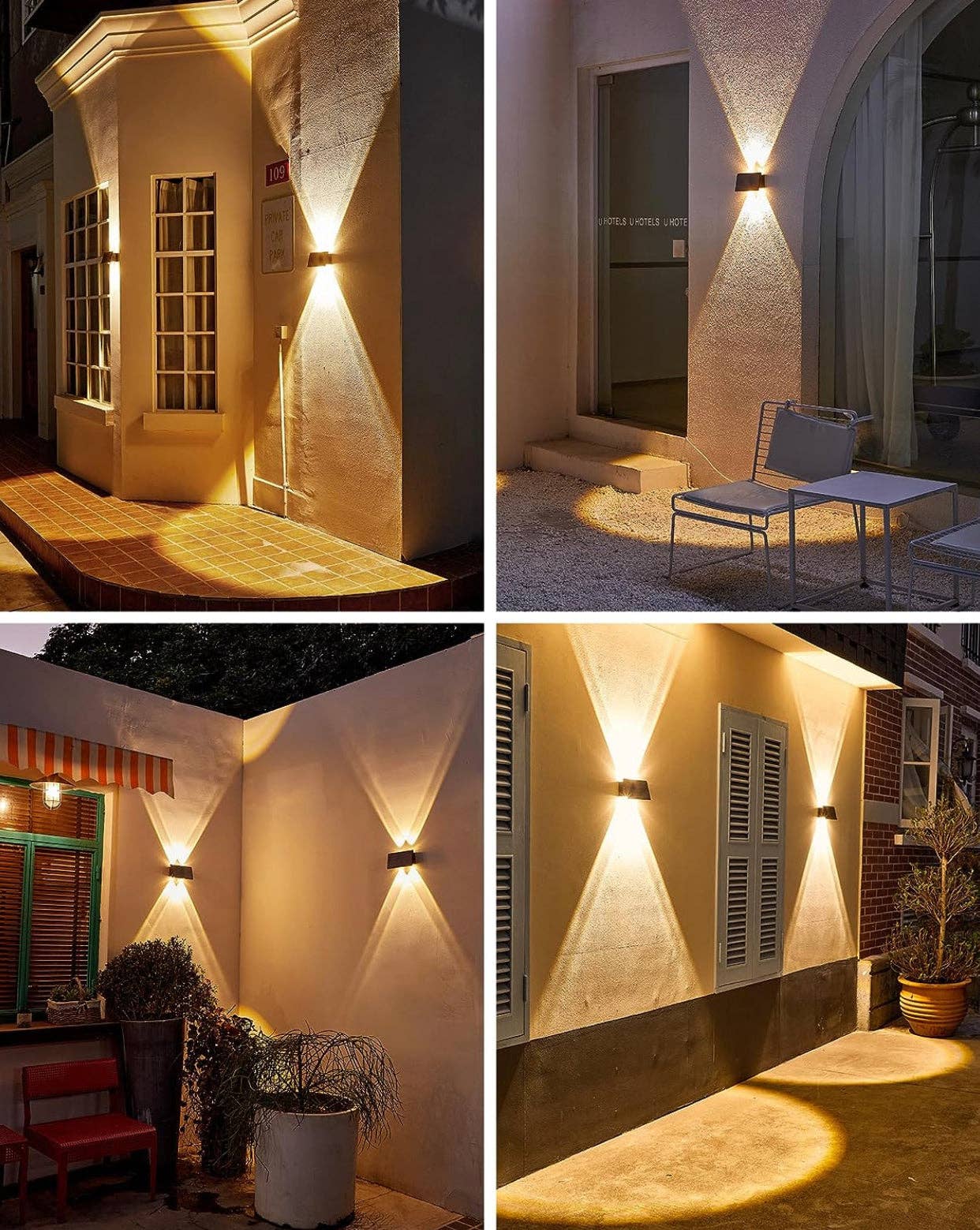 OutdoorSolarOutlet - Wholesale Outdoor/Lawn Light - 2 Pack Solar Wall Lights Outdoor Waterproof Led Up and Down Wall Lights,Solar Outdoor Lights Wall Sconce Exterior Lighting8