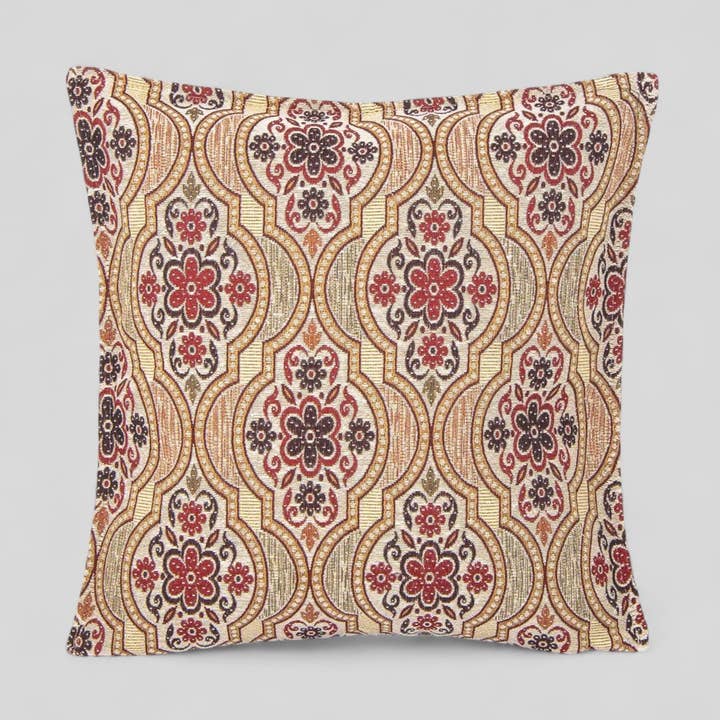 18" Turkse vierkante kussenhoes - Boog Bloemmotief voor wholesale door Guzel Handcrafts