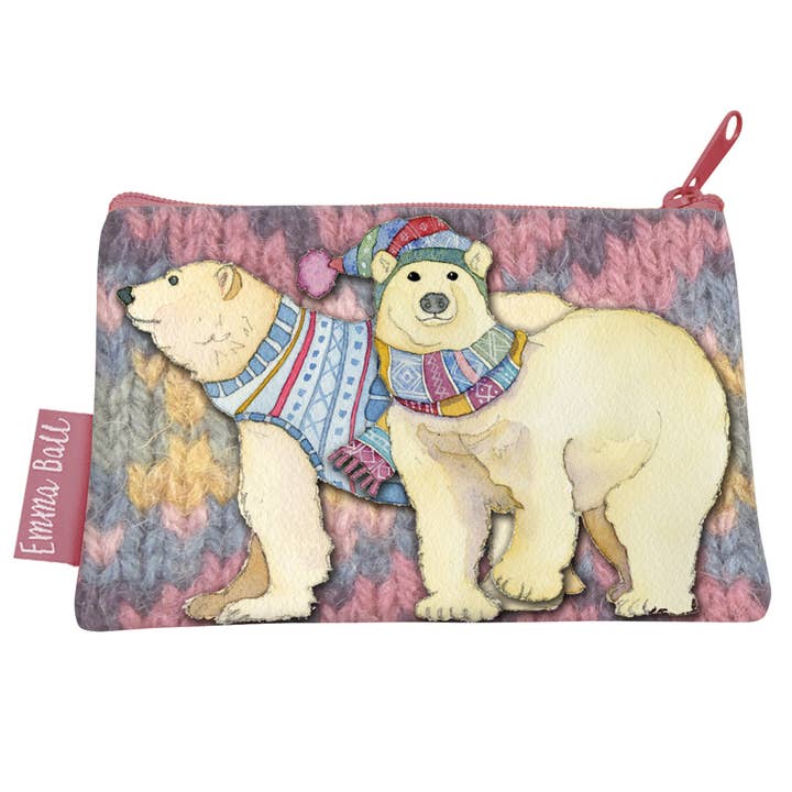 Polar Bears, Purse for wholesale by Emma Ball Ltd