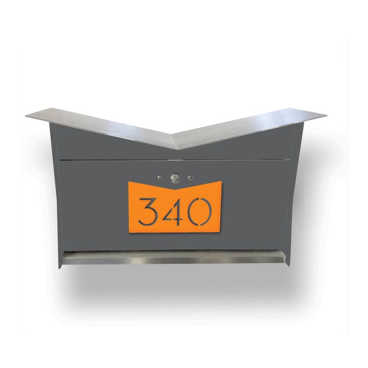 ButterFly Box in DESIGNER GRAY - Wall Mount Mailbox for wholesale by TedStuff