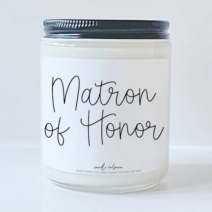 Vela perfumada de soja Matron of Honor - Frasco de vidro - Vegan por atacado de Candle Cabana