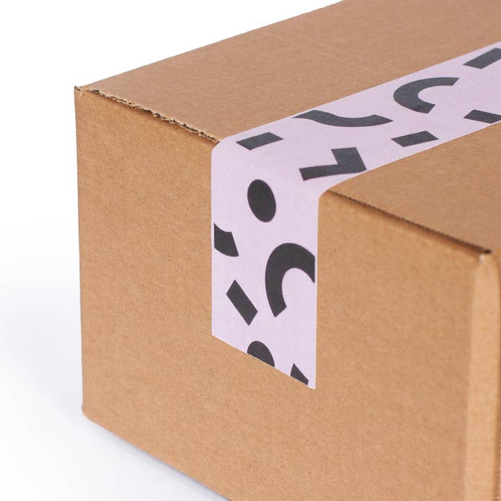 Packplan - Vendita all'ingrosso Nastri adesivi - Nastro malva e forme nere, nastro da imballaggio