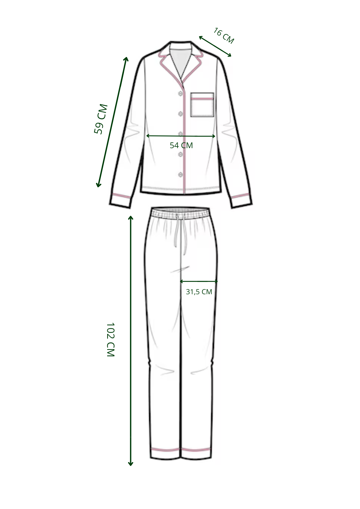 Jolly Jungle - Venta al por mayor Conjunto de ropa para dormir - Mujer - Pijama verde agua Savanna3