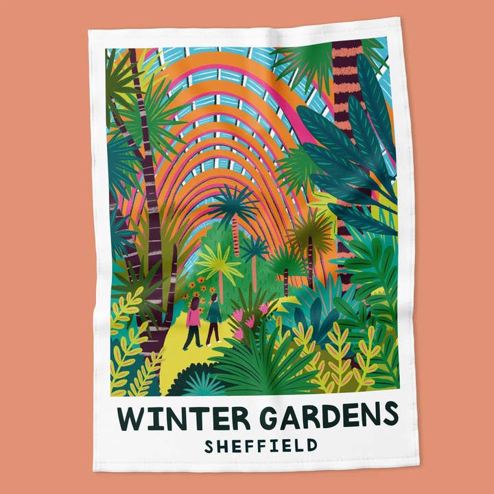 Winter Gardens Tea Towel for wholesale by Lauren Radley